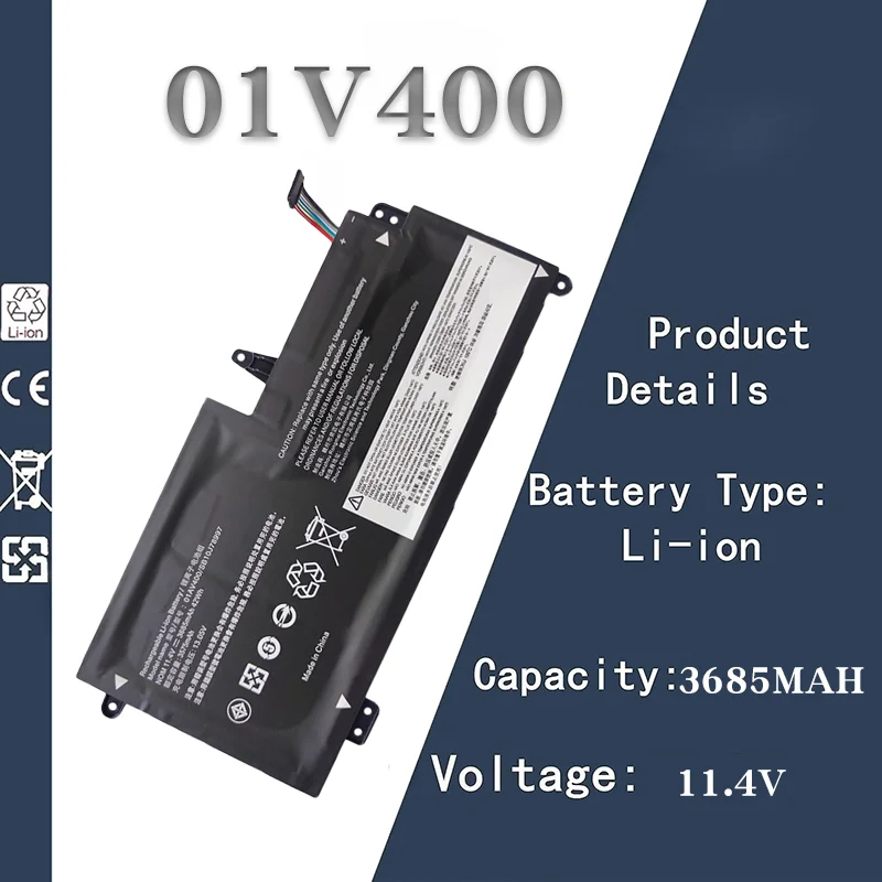 

Replacement Battery for Lenovo Thinkpad S2 13 Series | 3685mAh 11.4V | Compatible with 01AV400 01AV401 | High Capacity Long Life