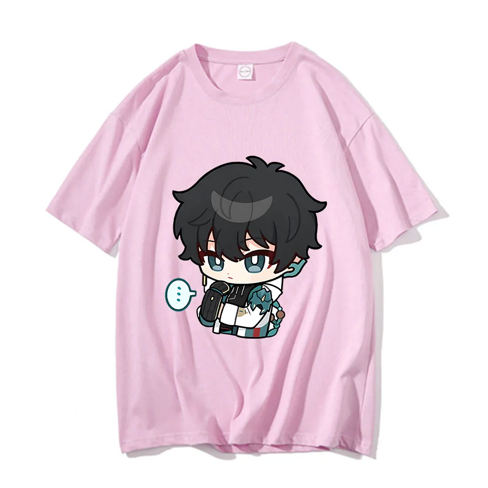 Danheng Honkai Star Rail T-shirts Men 100% Cotton Handsome Tshirts Silent Cartoon T Shirts Hot Game MiHoYo EU Size Anime Graphic