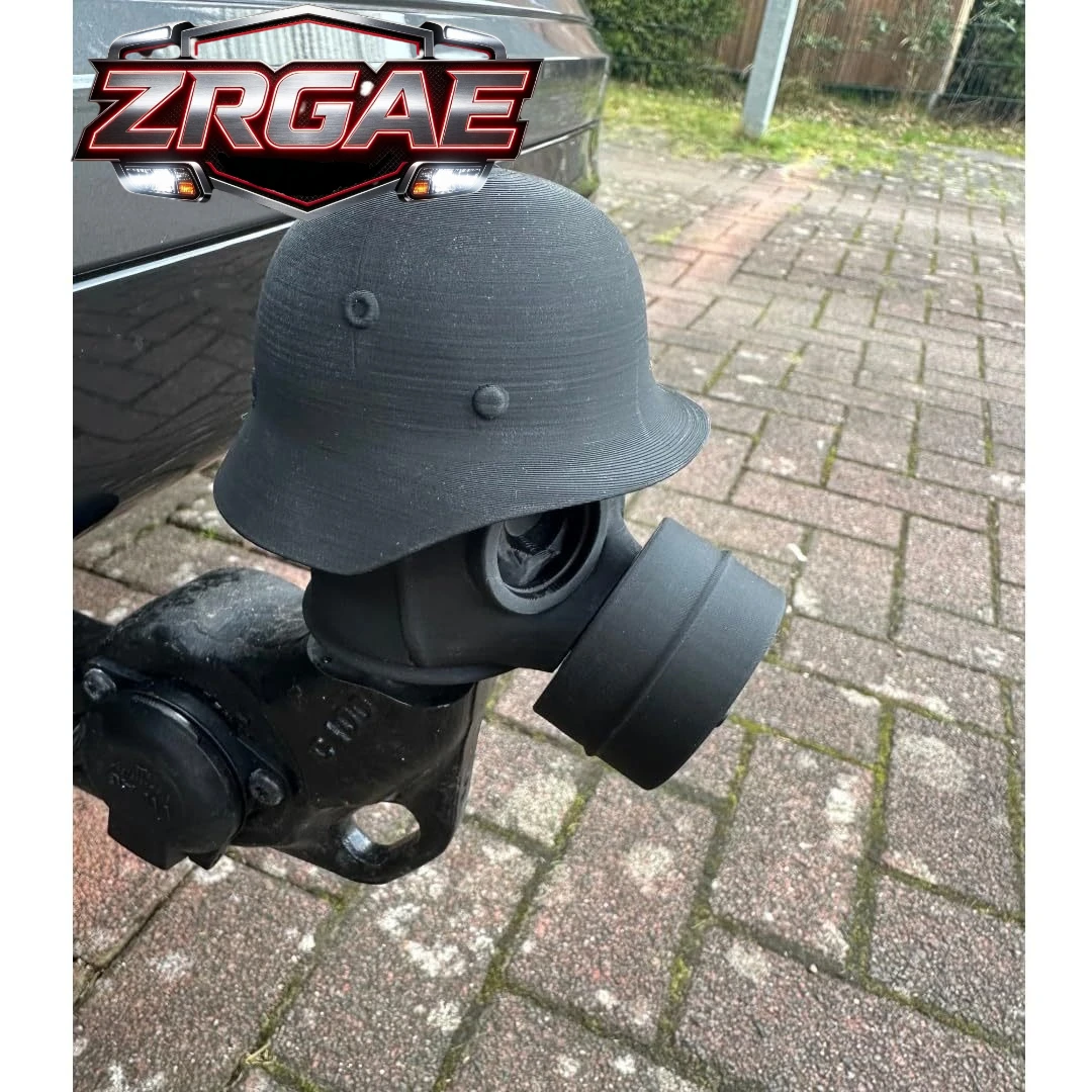 Trailer Coupling Cover Cap 3D Printed Tow Ball Hitch Cover Novelty Helmet Design for Car Trailer RV Camper Accessories