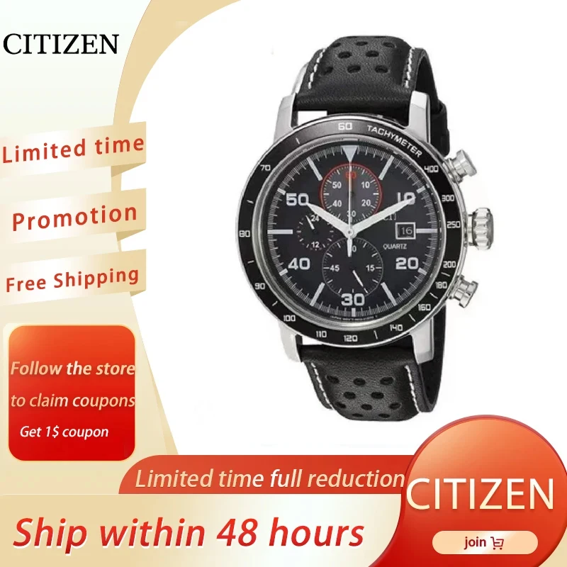 CITIZEN Top Brand Watches Luxury Trend Quartz Clock Waterproof Multi Function Strap Fancy Round Stainless Original Mechanical