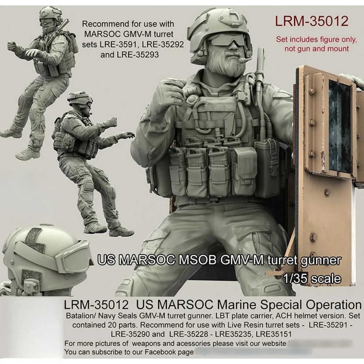 

1/35 Resin Unpainted model Kit, military theme, United States Marine GMV-M turret gunner unassembled and unpainted GK, 1361R