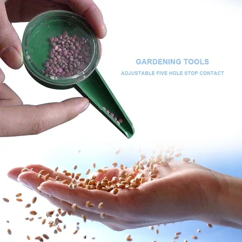 

Garden Seeder Seed Dispenser Seed Spreaders Gardening Hand Planter Sower Tool with Adjustable Hole Size for Planting Garden