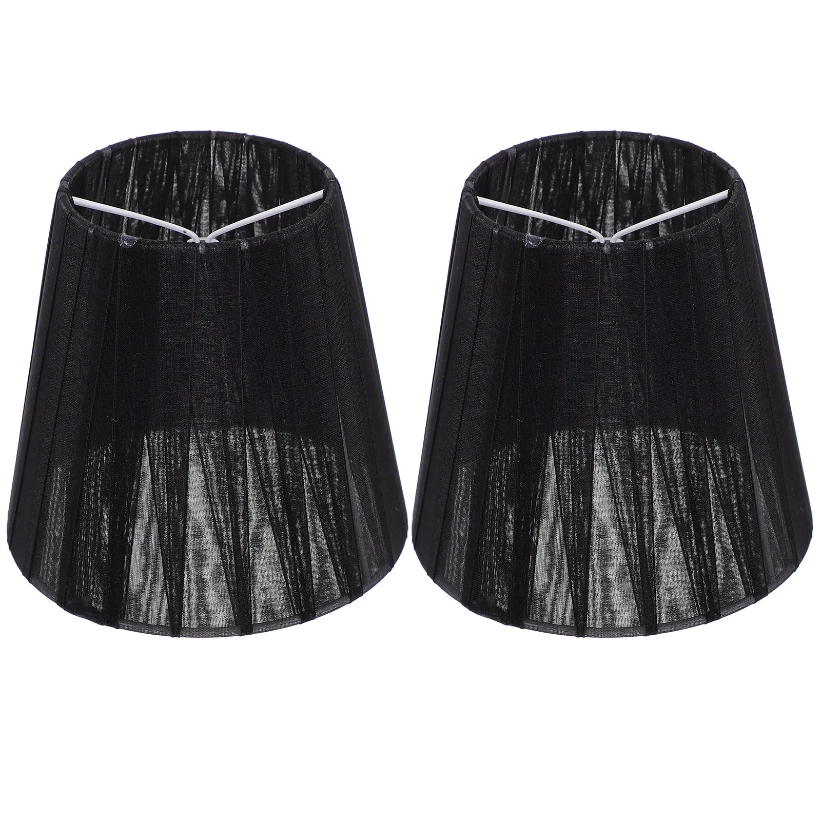 2Pcs Clip-on Light Shade Cloth Art Lampshade Dustproof Lamp Cover Suitable for Ceiling Wall Floor Lamps Warm Atmosphere