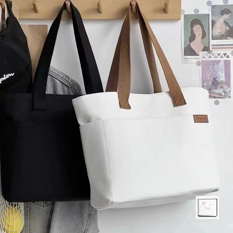 Niche Design Trend Shoulder Bag Fashionable Versatile Minimalist Women\'s Tote Bag Unisex Large Capacity Portable Canvas Handbag