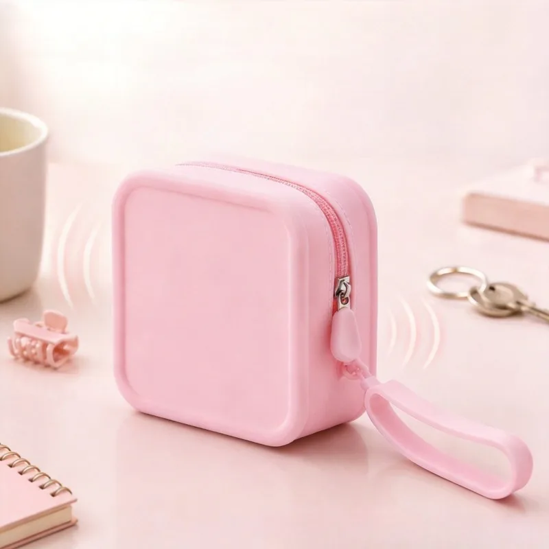 1 Stück – tragbare Silikon-Geldbörse mit großem Fassungsvermögen, Reißverschluss, Kopfhörertasche, wasserdicht, einfarbig, Reisetasche für Damen und Mädchen.