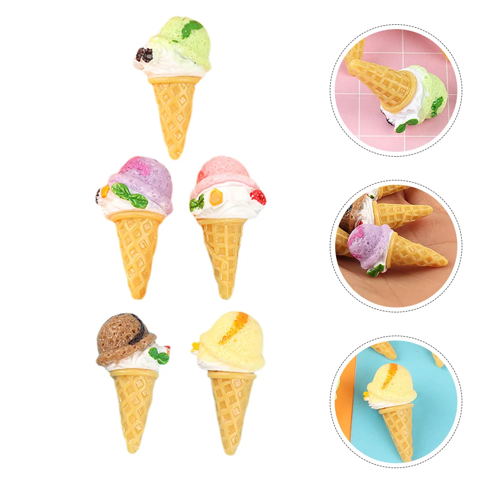 

12 Pcs Simulation Ice Cream Artificial Props DIY Accessories Desktop 340X180X180CM Fake Dessert Display Child