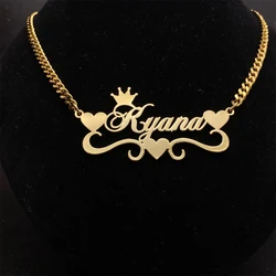 Personalized Name Customization Stainless Steel Cuban Necklace, Tailored Letter Fashion Jewelry Boutique For Men And Women