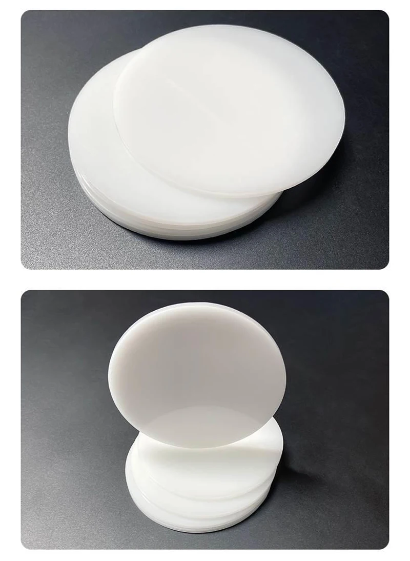 الأبيض البولي بروبلين لوح بلاستيكي جولة PP ورقة PP لوحة الصلب التعميم القرص ضياء 20 ~ 300 مللي متر سميكة 1-20 مللي متر للتخصيص #4