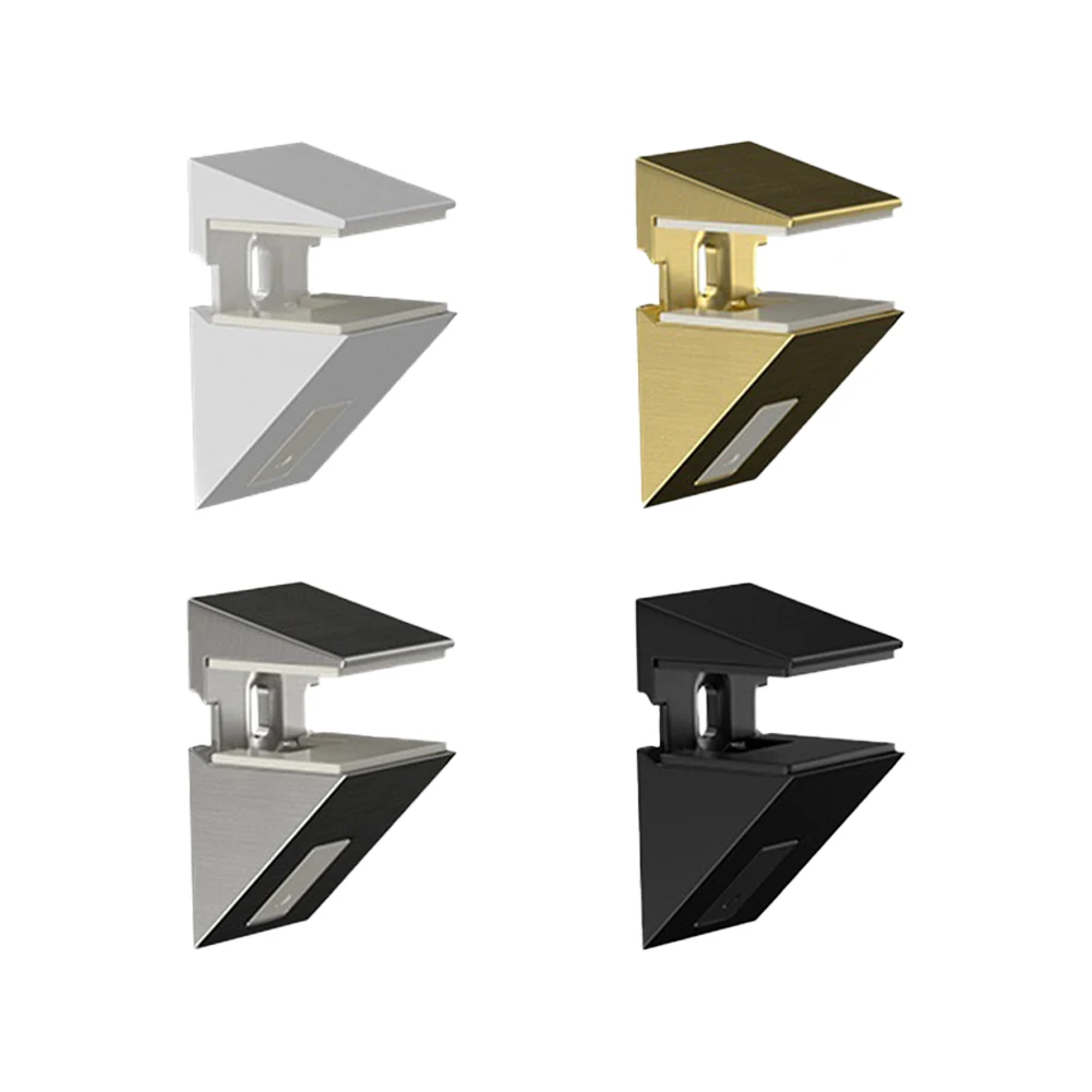 Adjustable Glass Clamp Bathroom Glass Shelf Support Partition Plate Holder Bracket Zinc Alloy Fixed Layer Board Support Hardware