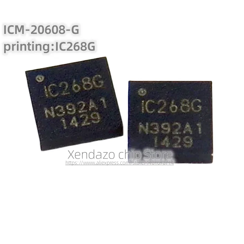 2pcs/lot ICM-20608-G ICM20608 Silk screen printing IC268G QFN-16 package Original genuine Gyroscope/sensor chip
