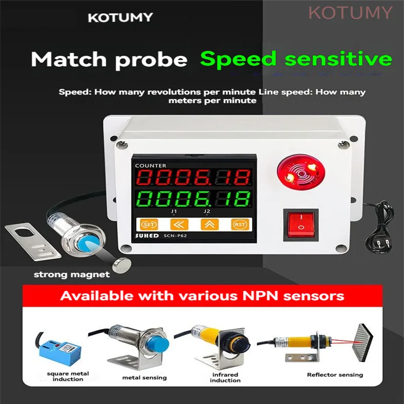 Intelligent Length Meter Counter Roller Type Electronic Digital Display Forward and Reverse Addition and Subtraction Meters