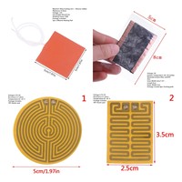 10W 12V Silicone Rubber Heating Pad Flat Heater Band Mat Plate Waterproof 3D Printer Glue Sticker Adhesive