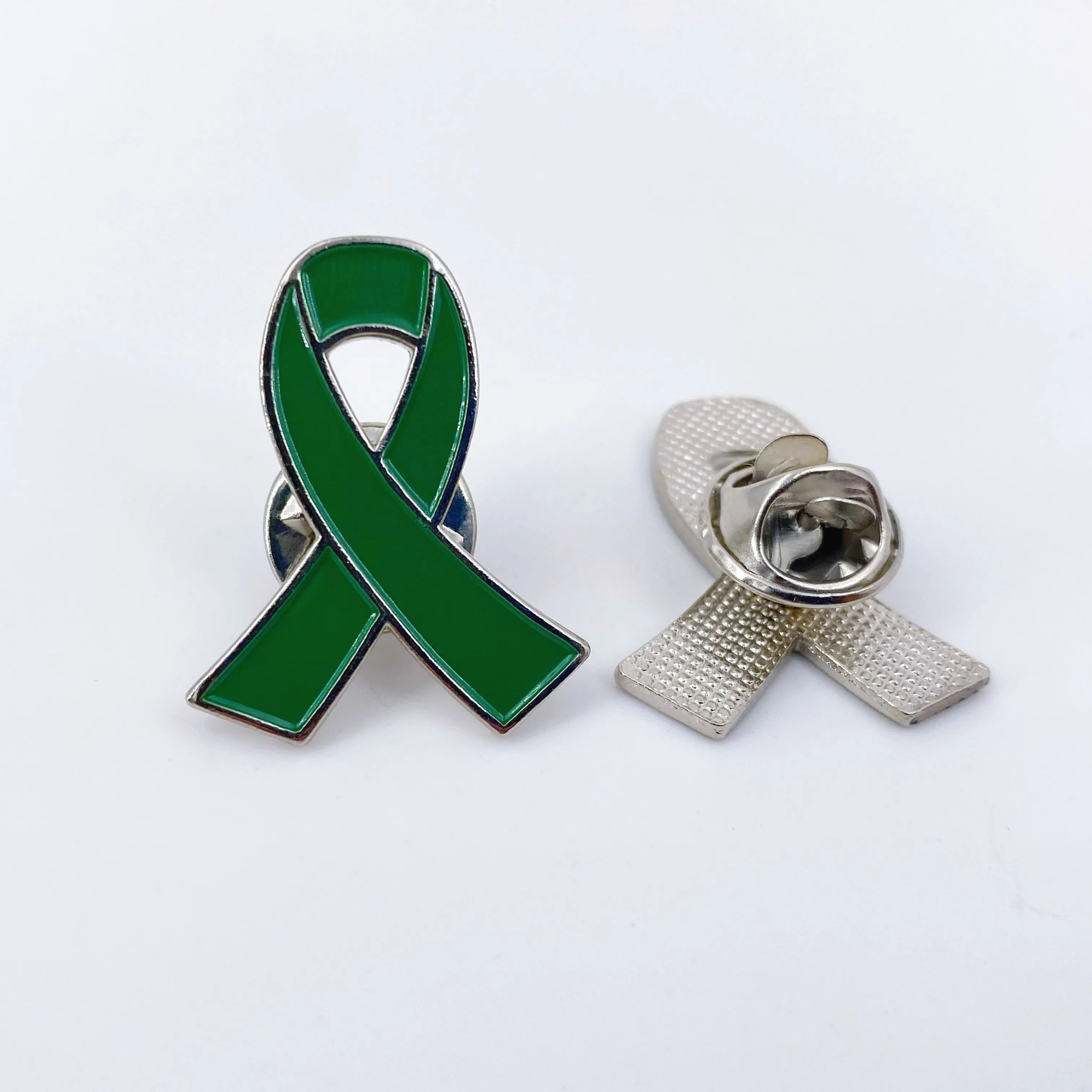 دبوس طية صدر السترة بشريط أخضر للصحة العقلية - بروش للتوعية بالمينا لمجموعات الدعم وأحداث الدعوة وإكسسوارات صندوق الخيرية