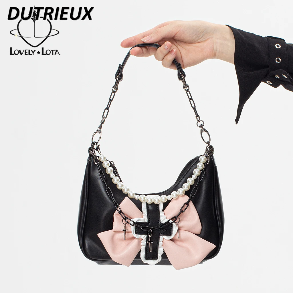 Cute Sweet Handbags Female Cool Hot Girl Chain Ladies Shoulder Messenger Bag with Chain Fashion Elegant Handbag for Women