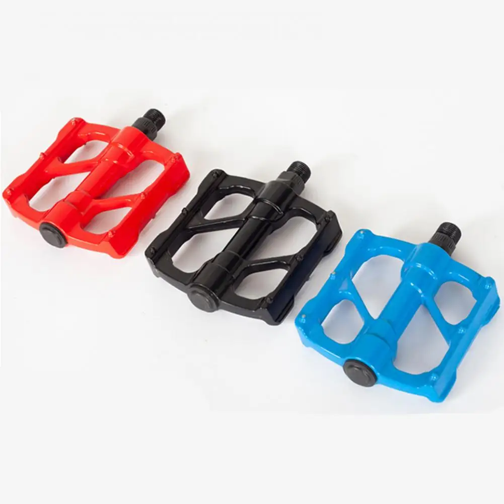 

1 Pair Bike Pedals Aluminum Alloy High Strength Hollow-out Design Wide Compatibility 3 Sealed Bearings MTB Bicycle Flat Pedals