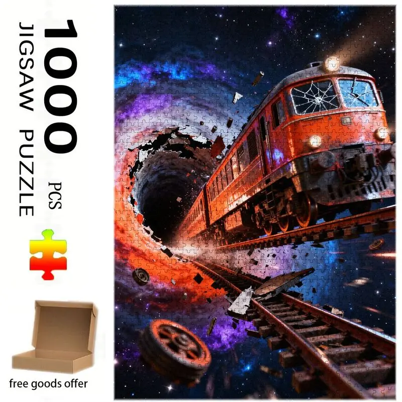 

500/1000 Pieces Jigsaw Puzzle Train Travels Through Space Wormhole Jigsaw Puzzle Educational Toy for Kids Children 's Games Gift