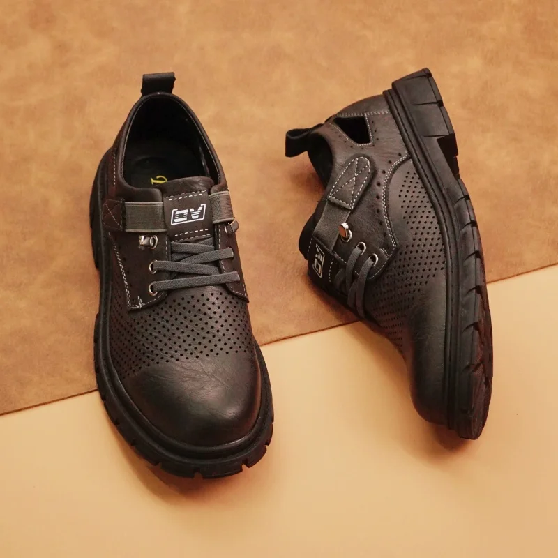 

Лето 2025 г., хит продаж, мужские сандалии, дышащие удобные мужские уличные походные туфли, универсальные оксфорды для кемпинга