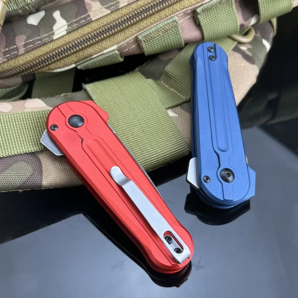 491 جيب سكين للفرد حاد D2 شفرة مقبض ألمونيوم في الهواء الطلق المحمولة قطع الفاكهة سكين تخييم EDC بقاء التنزه أداة