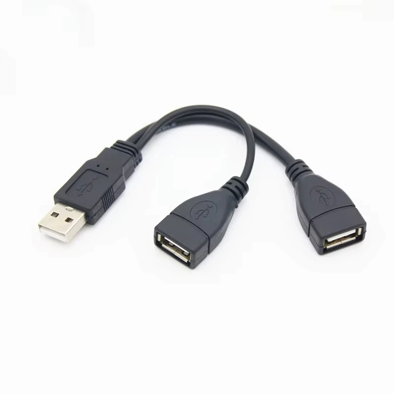Dual Splitter Adapter Cable One Male to Two Female Power Extension Cable High Quality USB 2.0 Cable 1 to 2 Usb Extension Cables