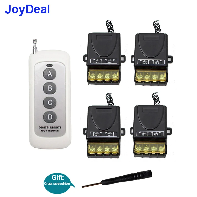 433MHz Universal Wireless RF Remote Control Switch AC110V 220V 1CH Relay Receiver With 1000m Remote Control for Water Pump Switc