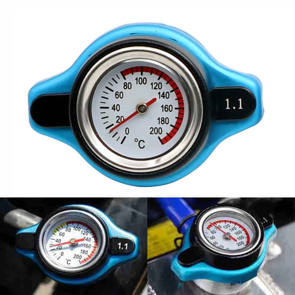 Termostato Tappo Del Radiatore Coperchio Del Serbatoio Barra Temperatura Dell'acqua 1.1Bar Grande 1.3 O Copertura Del Serbatoio Da Corsa 0.9Bar Copertura Piccola Testa Auto Gaug O6D5