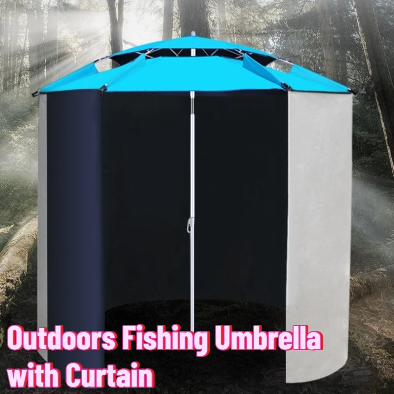 

Уличный водонепроницаемый зонт-шатер для рыбалки, большой солнцезащитный зонт, портативные рыболовные принадлежности