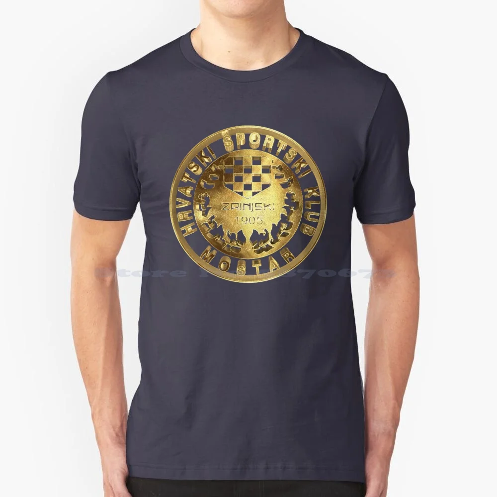 My Golden Zrinjski Mostar Football Ultras Croatia T Shirt 100% Cotton Tee Mostar Gold Croatia Football Golden Club Golden Fans