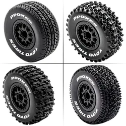 RC Car 4pcs 112mm 1/10 Short Course Truck Tires Tyre Wheel With 12mm Hex For Slash Arrma Senton HuanQi 727 Vkar 10sc Hpi Rc Car