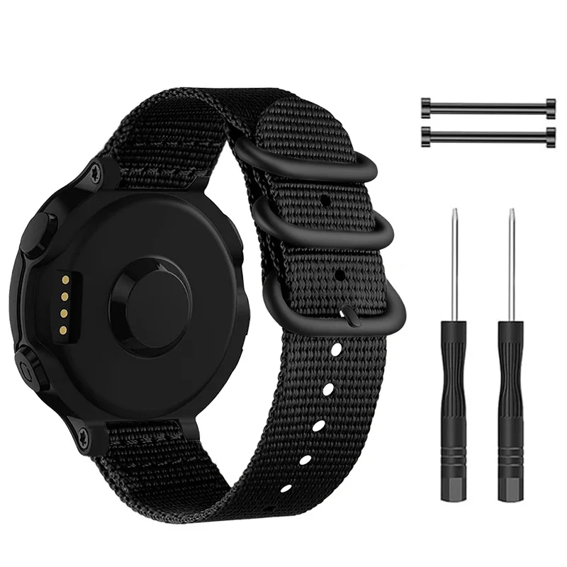 For Garmin forerunner220 230 235 620 735XT nylon watchband canvas watch strap Convex mouth Bracelet Wristband Accessories