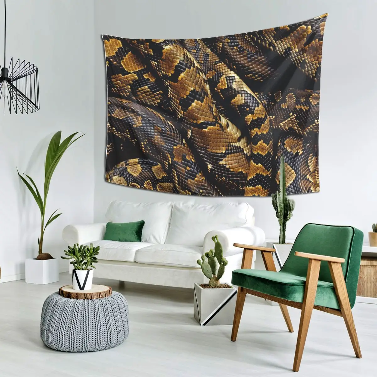 Snakes On A Train Tapestry Decoration Art Aesthetic Tapestries for Living Room Bedroom Home Wall Cloth Wall Hanging