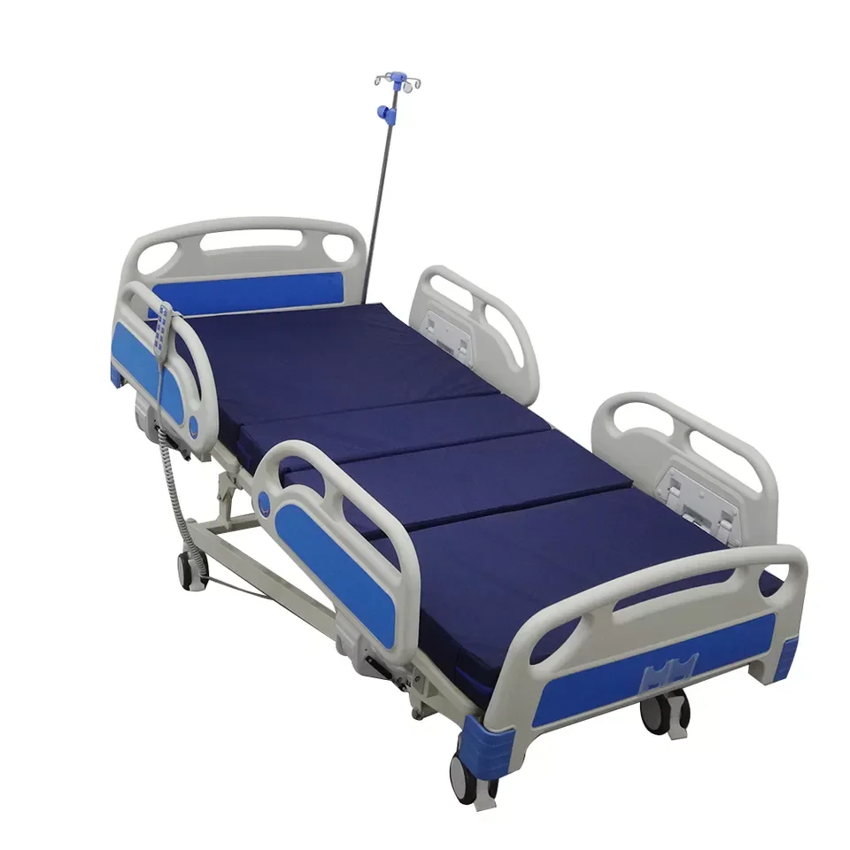 Manual 3 function adjustable patient nurses bed electric electric hospital medical i cu beds