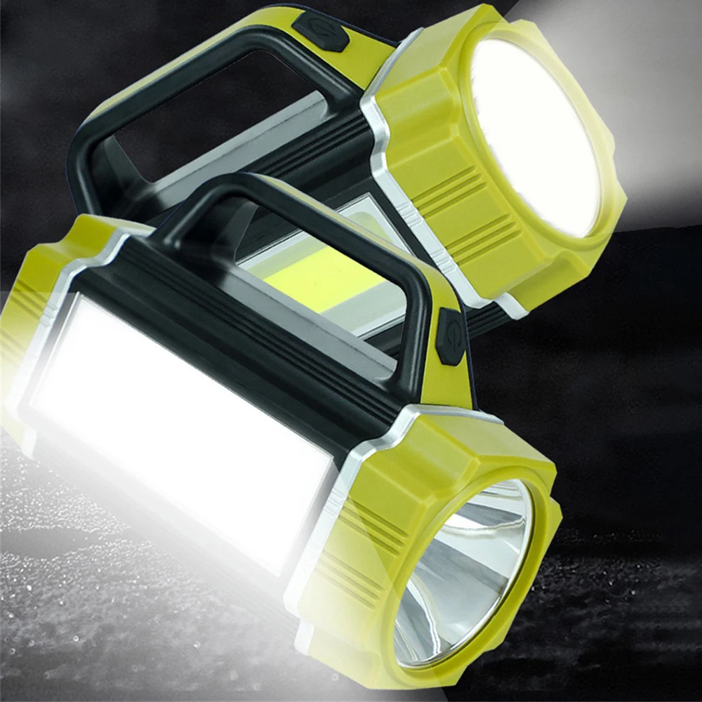 Lampada portatile Ingresso USB portatile Ricarica solare impermeabile Ricerca Torcia Faro Luce da campeggio