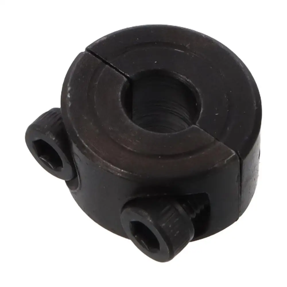 Separated Carbon Steel Shaft Collars Black Inner Diameter 6-55mm Ring Collar Double Split Clamping Collar Industrial Automation