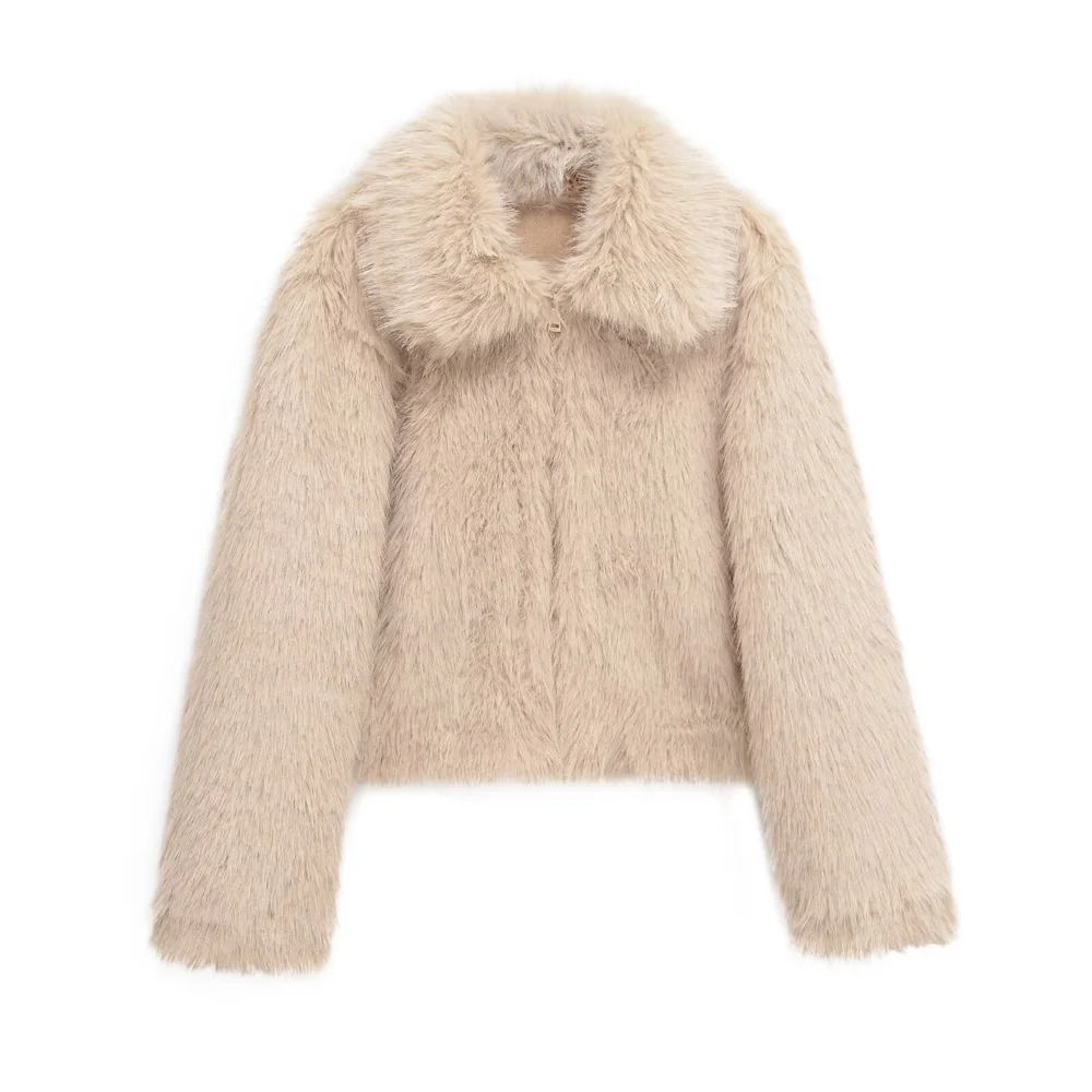 

Осенняя новая женская одежда, милая и модная свободная двусторонняя теплая куртка с лацканами, куртка