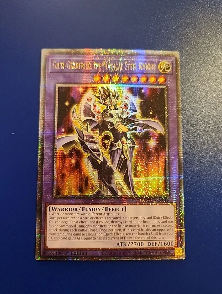 Yugioh KONAMI TCG MP24-EN016 Gilti-Gearfried the Magical Steel Knight Quarter Century Inglês 1a edição Coleção Cartão de hortelã