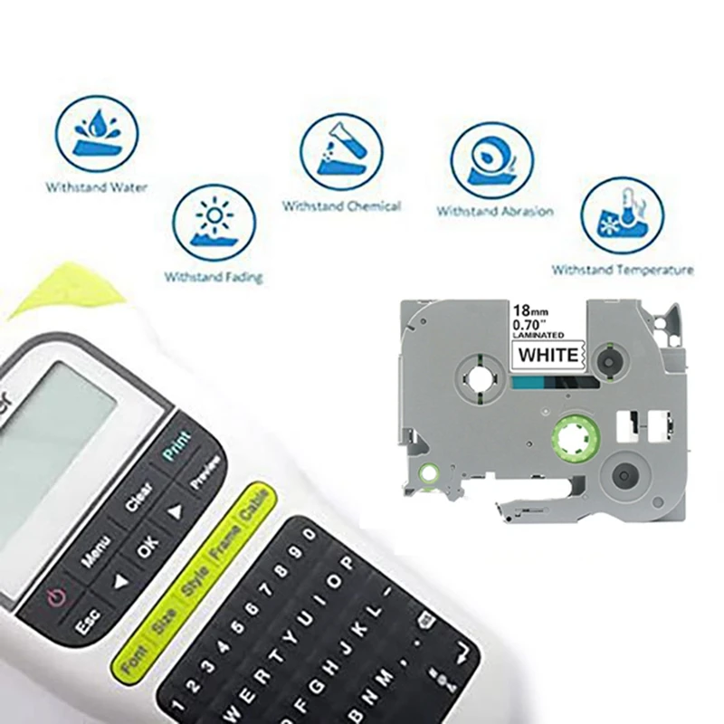Hot-A39R-18Mm TZC Label Ribbon Label Printing Paper For Brother Labeling Machine Printer Label Sticker Label Tape