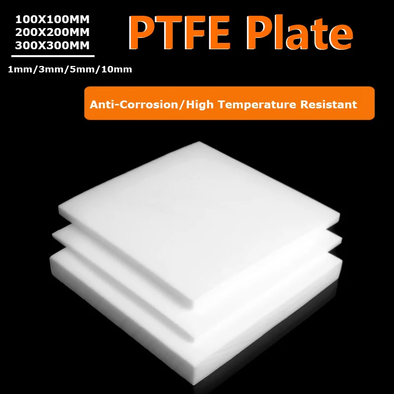 High Temperature Resistant PTFE Sheet PTFE Plate PTFE Board Block Polytef Plate Anti-Corrosion Customized Support