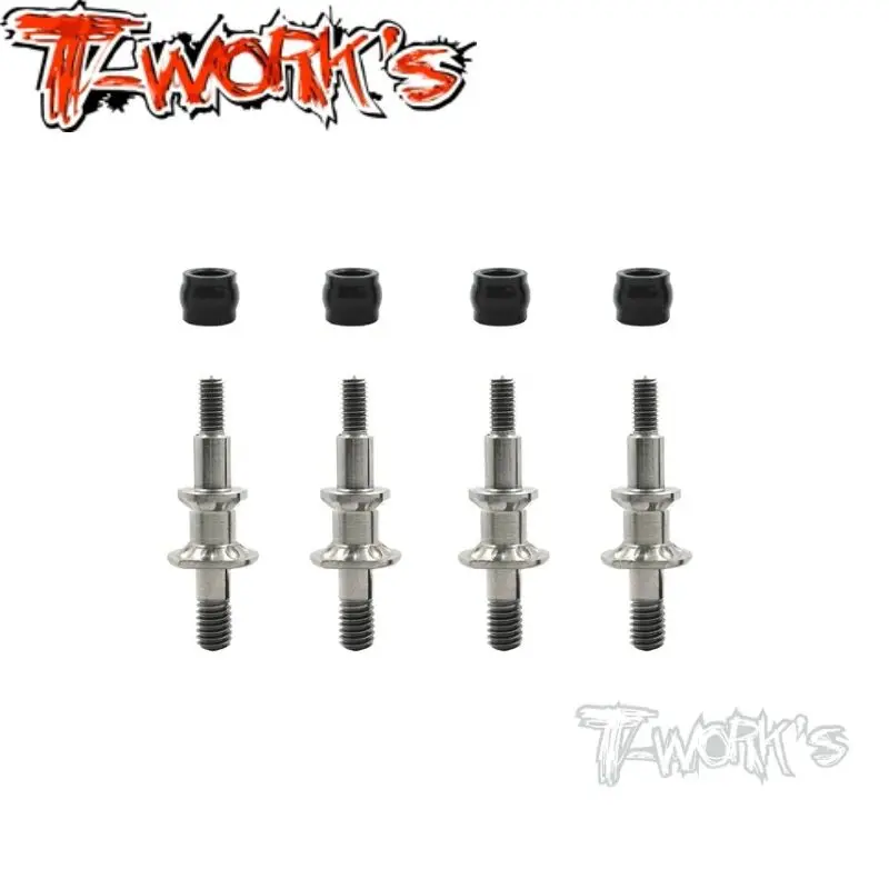 

Original T works TP-050 64 Titanium Shock Standoffs With POM Shock Cap Bushings ( For TEKNO EB/NB/NT/SCT )4pcs. Rc part