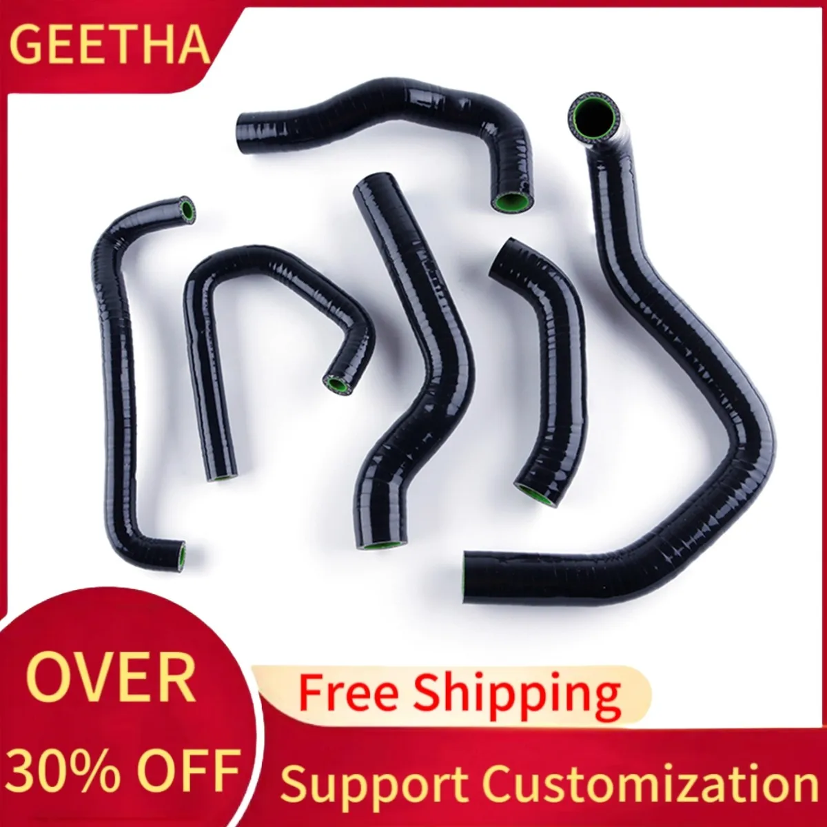 

For 2007-2008 Kawasaki Ninja ZX6R ZX600P ZX 600 P Silicone Radiator Hose Pipe Kit