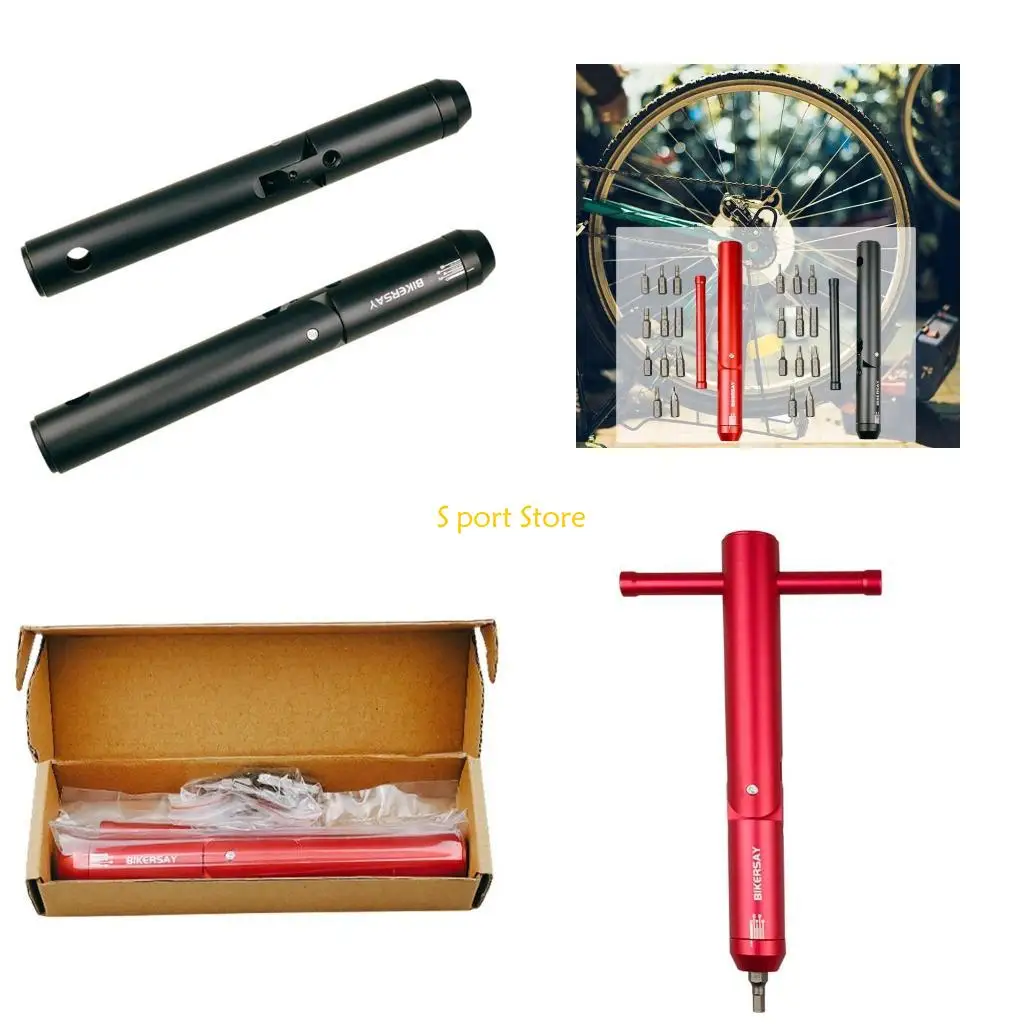 

U2JB Aluminium Alloy Torque Wrench Tool Set Repair Truing Tool for w/ for Cross for Head 2-8Nm Bike Pocket Accessori