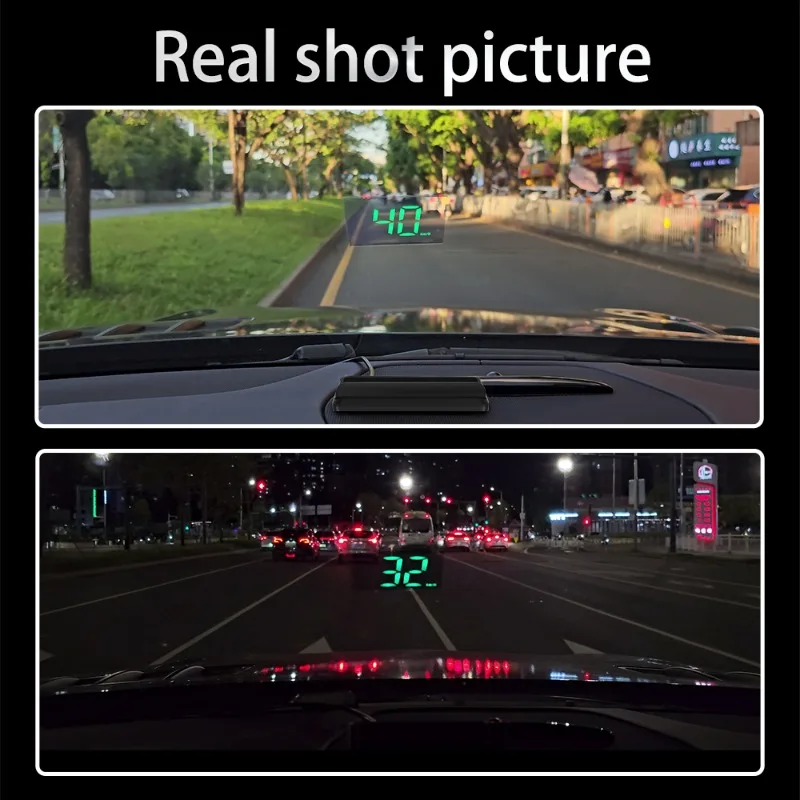 سيارة رئيس متابعة العرض W2 سيارة HUD السيارات رئيس متابعة العرض الرقمي GPS HUD عداد السرعة كابل يو اس بي التوصيل والتشغيل السطوع التلقائي