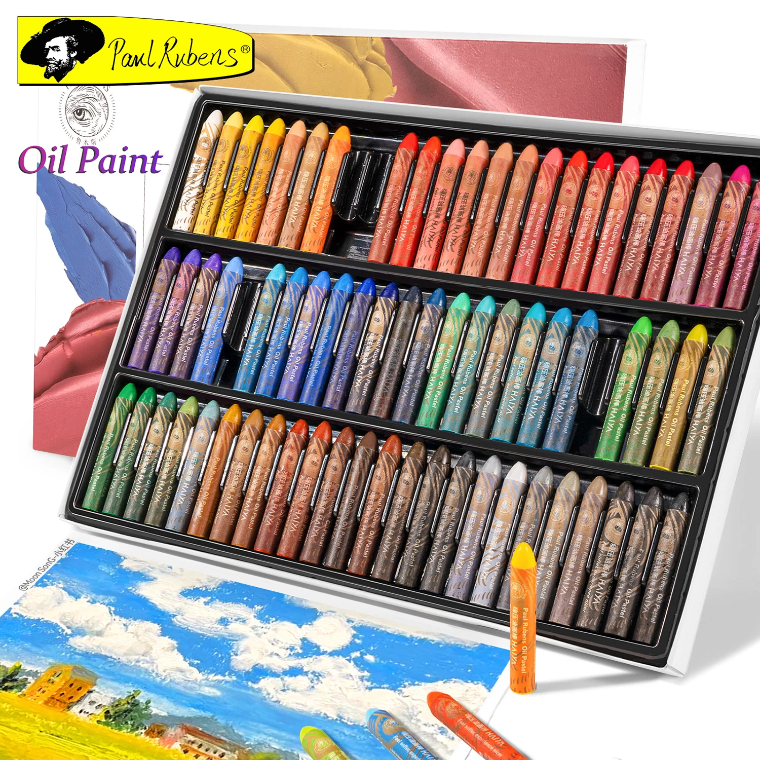 

Paul Rubens 48/60/72 Colors Oil Pastel Chalk Set High Quality Oil Paint Art Supplies Perfect for Sketch Drawing Graffiti