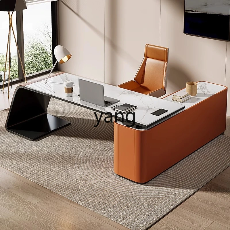 LH  Italian minimalist office desk and chair combination modern minimalist home study computer desk