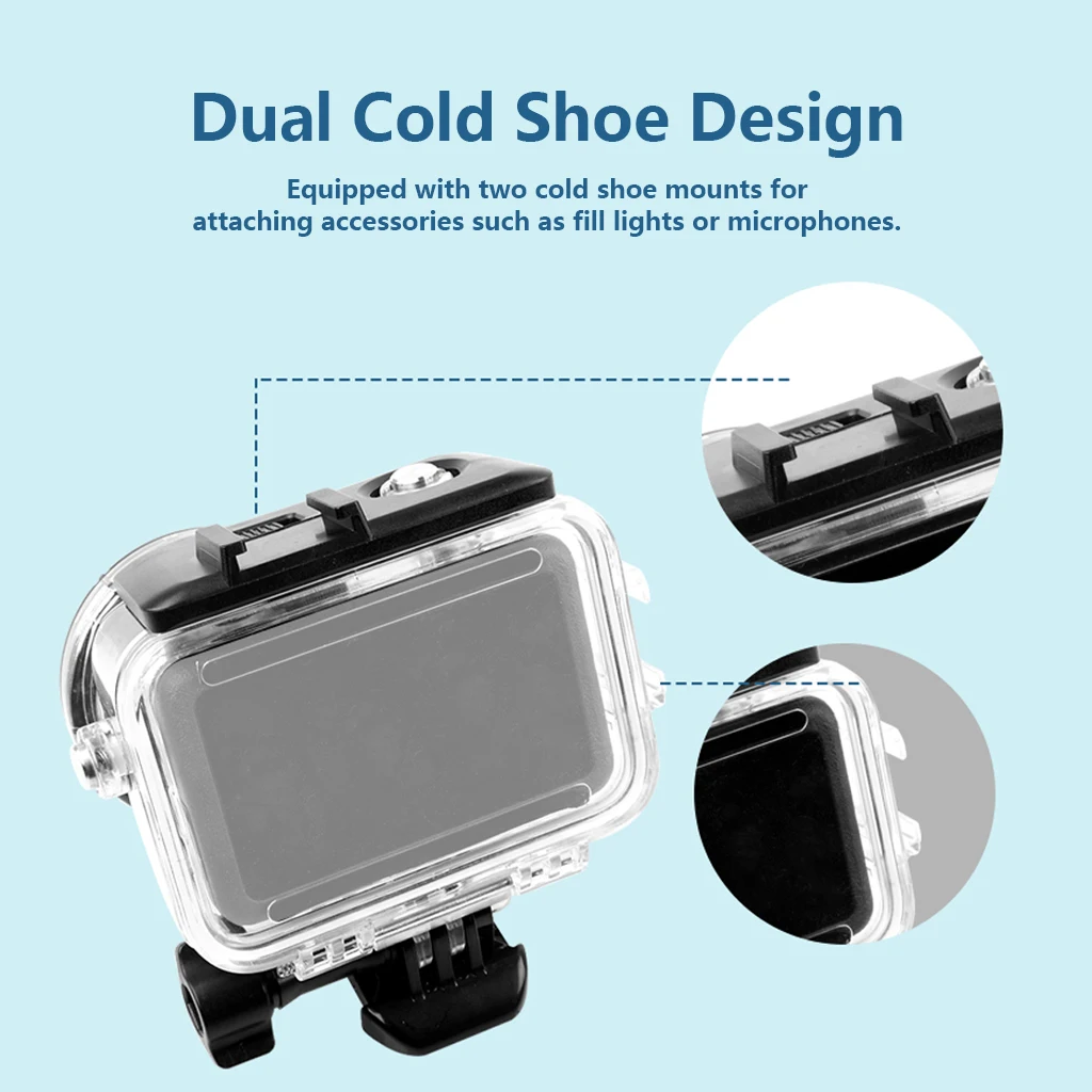 Für DJI Osmo Action 6 60M Wasserdichte Gehäuse Gehäuse Tauchen Schutzhülle Anti-Drop Schutzhülle Unterwasser Tauchen Abdeckung für action6 – Detail 5