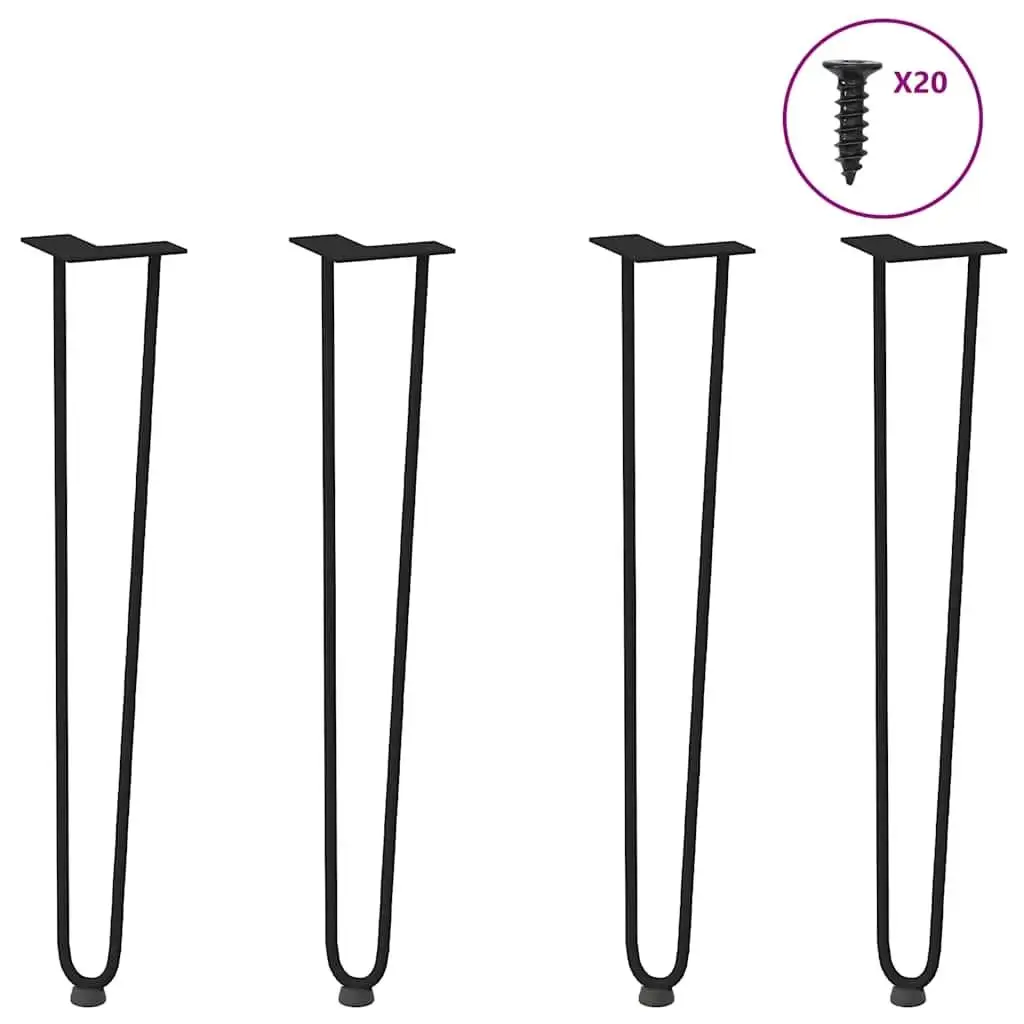 

Hairpin Table Leg Black Solid Powder Coated Steel Modern Furniture Support Leg DIY Home Decor 3 Pack