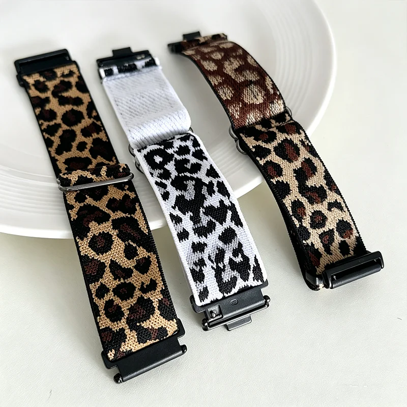 Elastic Strap For Huawei Watch Fit 5-fit 5Pro Adjustable Nylon leopard  Accessories bracelet for Huawei Fit 3-4-4Pro watch band
