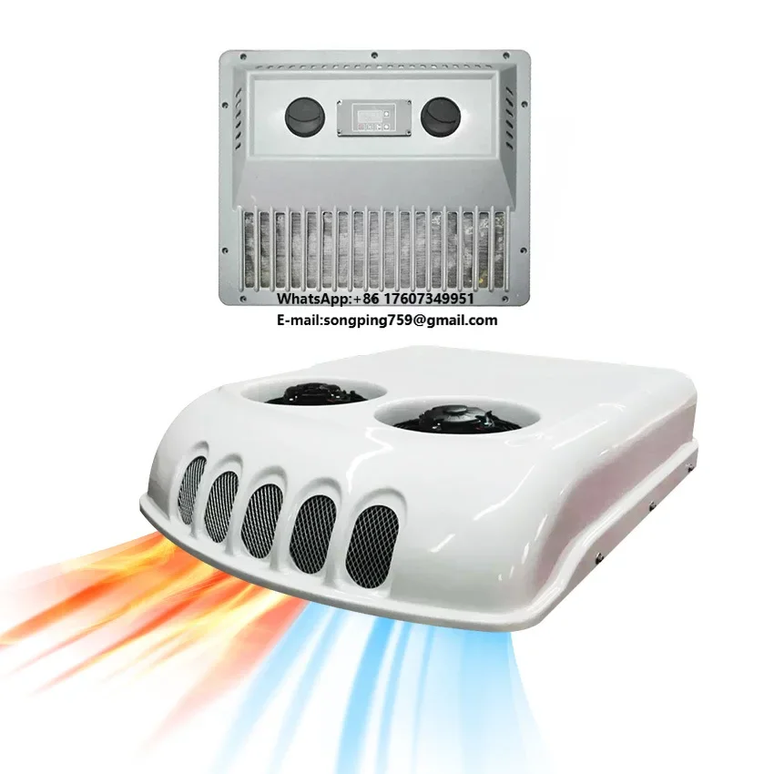 12V/24V Roof Mounted DC Powered air Conditioner 12 Volt/24 Volt Parking Cooler and Heater Systems for Trucks/bus/RV/electric Car