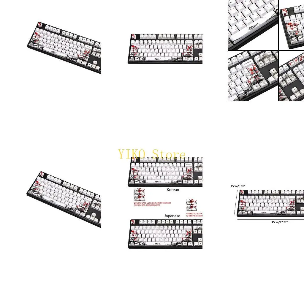 

K32C Keycap Double-shot OEM Profile Mechanical Keyboard PBT Keycap 108 Keys/Set