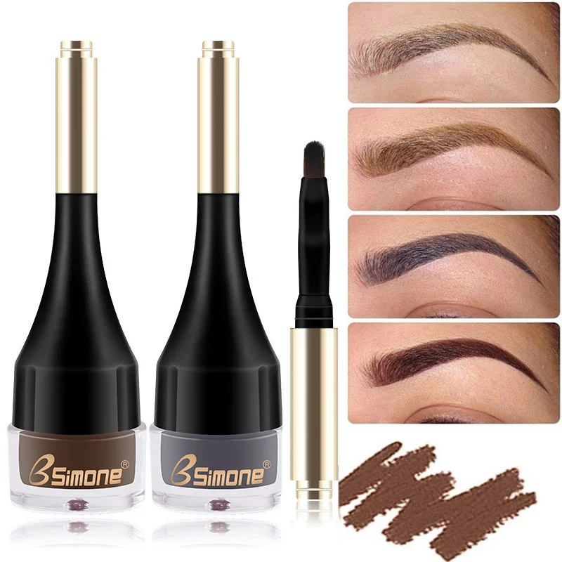 Waterproof Eyebrow Cream Enhancers Long-lasting Natural Brow Tinted Gel Air Cushion Cream Dyeing Brow Makeup Cosmetics 4 Colors