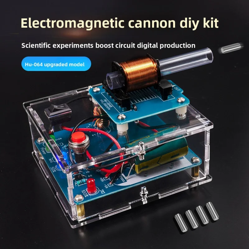 Electromagnetic Cannon DIY Kit, Long-Range High Voltage Coil Board, Electronic Science Production Welding Project